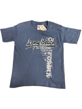 Long Beach Youth T-Shirt XS (2/4) By Gildan Heavy Cotton Casual Graphic-T NWT